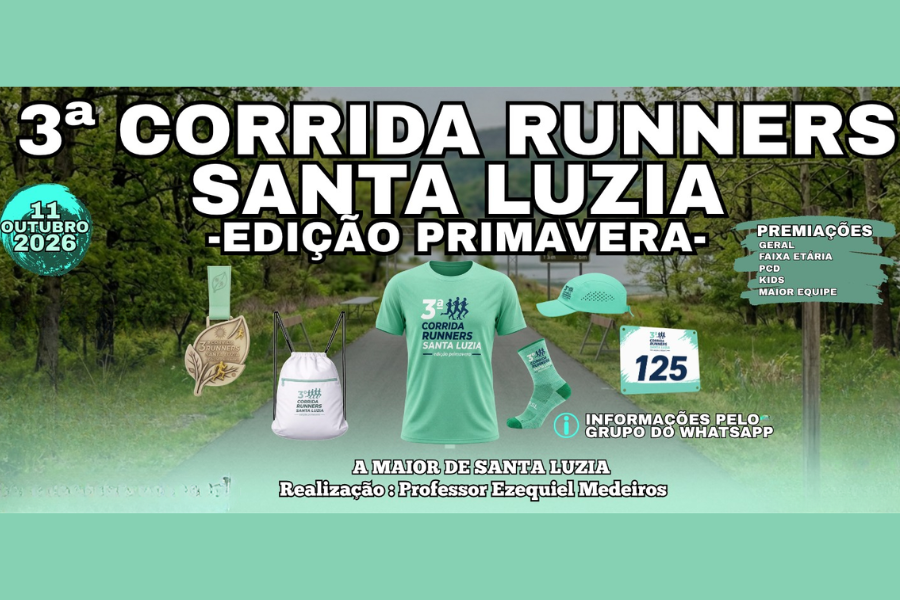 3ª CORRIDA RUNNERS SANTA LUZIA EDIÇÃO PRIMAVERA