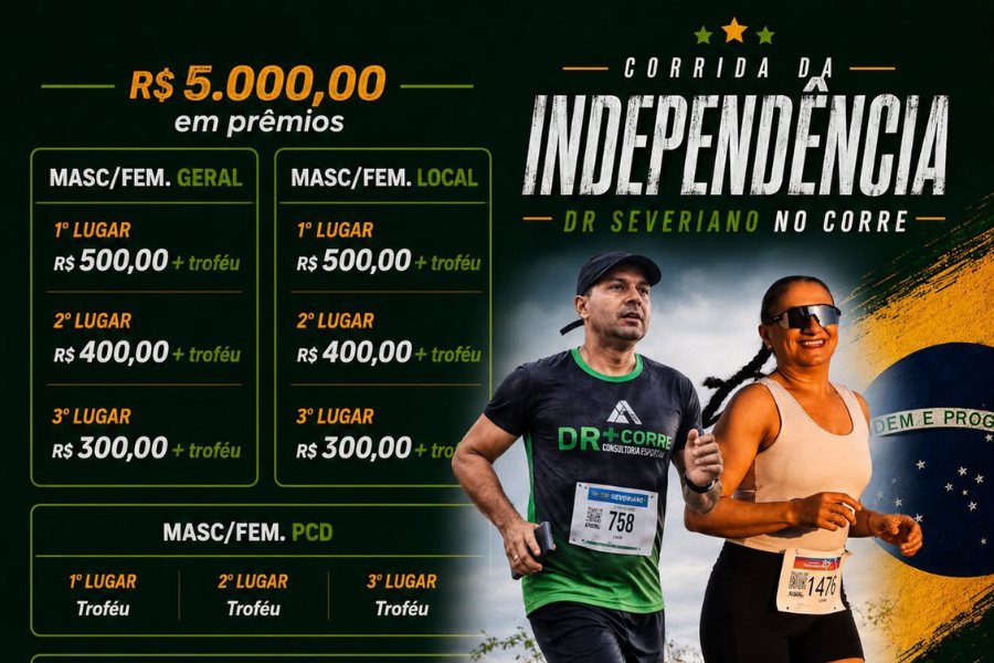 1ª CORRIDA DA INDEPENDÊNCIA DR. SEVERIANO NO CORRE