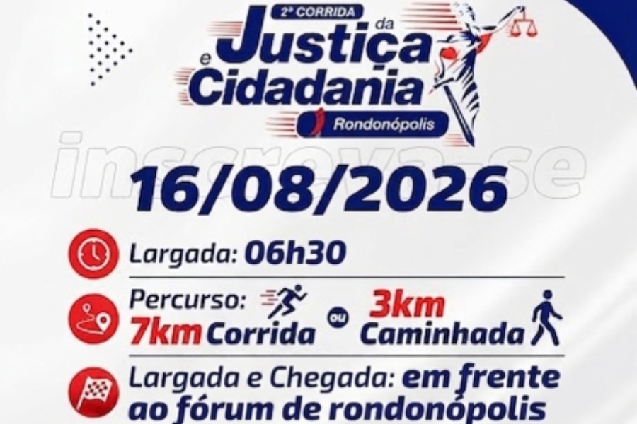 2ª CORRIDA DA JUSTIÇA E CIDADANIA DE RONDONÓPOLIS