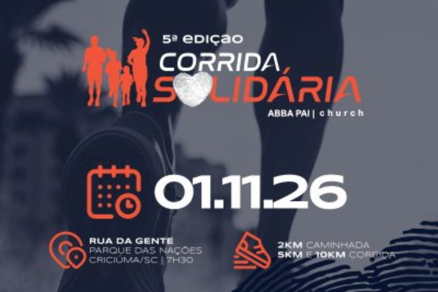 5ª EDIÇÃO CORRIDA SOLIDÁRIA ABBA PAI CHURCH